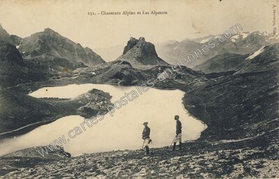 Carte postale ancienne Chasseurs Alpins — Non Localisée (Hautes-Alpes)