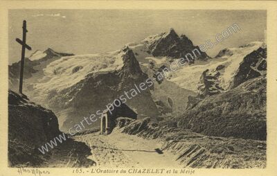 Carte postale ancienne Chazelet et Meije — Non Localisée (Hautes-Alpes)