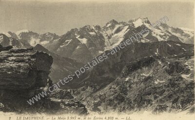 Carte postale ancienne La Meije et les Ecrins — Non Localisée (Hautes-Alpes)