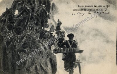 Carte postale ancienne Mission Geodesique — Non Localisée (Hautes-Alpes)