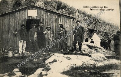 Carte postale ancienne Mission Geodesique — Non Localisée (Hautes-Alpes)