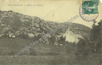 Carte postale ancienne Roches des Violets — Aspres-sur-Buëch (Hautes-Alpes)