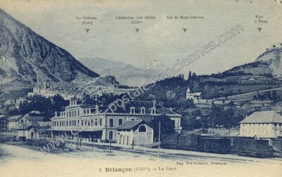 Carte postale ancienne Le Château, Chaberton, fort italien, Col du Mont-Genèvre, Fort 3 Têtes — Briançon (Hautes-Alpes)