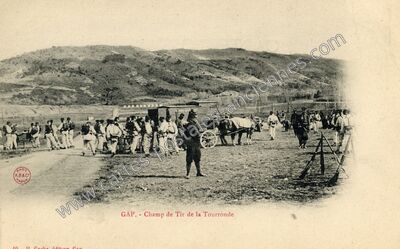 Carte postale ancienne Champ de Tir de la Tourronde — Gap (Hautes-Alpes)