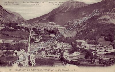 Carte postale ancienne Briançon et Sainte-Catherine — Briançon (Hautes-Alpes)