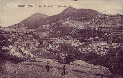 Carte postale ancienne Le Janus et l'Infernet — Briançon (Hautes-Alpes)