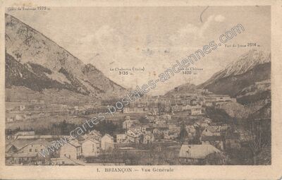 Carte postale ancienne Vue Générale — Briançon (Hautes-Alpes)