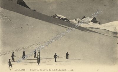 Carte postale ancienne Glacier de la Girose — La Grave (Hautes-Alpes)