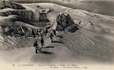 Carte postale ancienne Glacier de la Girose — La Grave (Hautes-Alpes)
