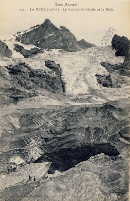 Carte postale ancienne Glacier de la Meije — La Grave (Hautes-Alpes)