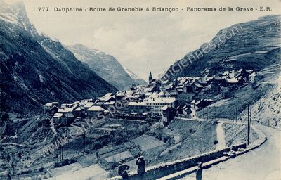 Carte postale ancienne Panorama de la Grave — La Grave (Hautes-Alpes)