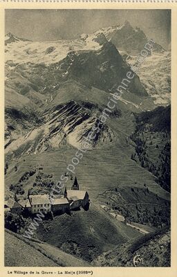 Carte postale ancienne Le Village de la Grave - La Meije — La Grave (Hautes-Alpes)