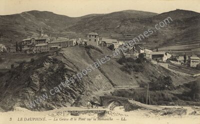 Carte postale ancienne La Grave et le Pont sur la Romanche — La Grave (Hautes-Alpes)