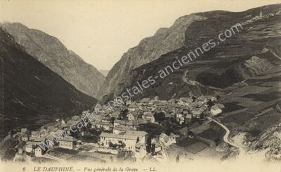 Carte postale ancienne Vue générale de la Grave — La Grave (Hautes-Alpes)