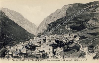 Carte postale ancienne Le Dauphiné pittoresque. - Vue générale de la Grave — La Grave (Hautes-Alpes)