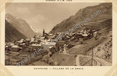 Carte postale ancienne Village de la Grave — La Grave (Hautes-Alpes)