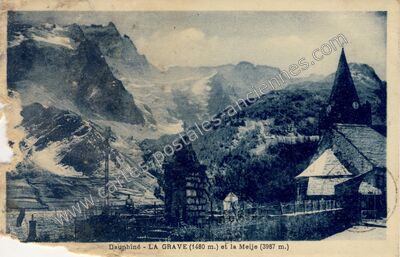 Carte postale ancienne Dauphiné et la Meije — La Grave (Hautes-Alpes)