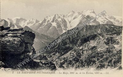 Carte postale ancienne La Meije — La Grave (Hautes-Alpes)