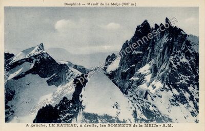 Carte postale ancienne Le Rateau — La Grave (Hautes-Alpes)