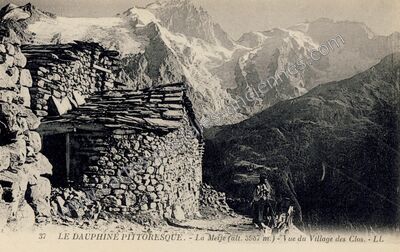 Carte postale ancienne Les Clos — La Grave (Hautes-Alpes)