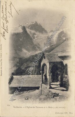 Carte postale ancienne Les Terrasses — La Grave (Hautes-Alpes)