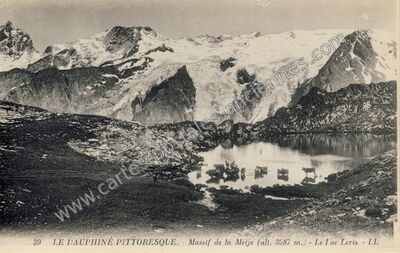 Carte postale ancienne Massif de la Meige — La Grave (Hautes-Alpes)