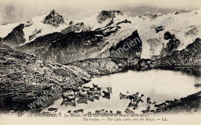 Carte postale ancienne Massif de la Meige — La Grave (Hautes-Alpes)