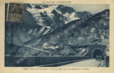 Carte postale ancienne Massif de la Meije — La Grave (Hautes-Alpes)