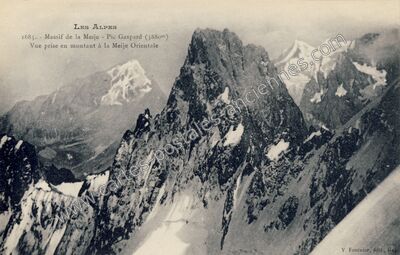 Carte postale ancienne Pic Gaspard — La Grave (Hautes-Alpes)