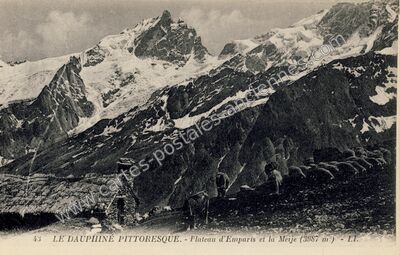 Carte postale ancienne Plateau d'Emparis — La Grave (Hautes-Alpes)