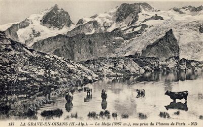 Carte postale ancienne Plateau de Paris — La Grave (Hautes-Alpes)