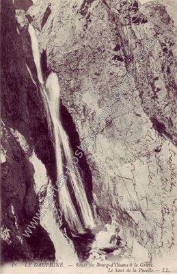 Carte postale ancienne Saut de la Pucelle — La Grave (Hautes-Alpes)