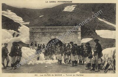 Carte postale ancienne Tunnel du Galibier — La Grave (Hautes-Alpes)