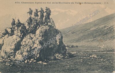 Carte postale ancienne Montagne du Vallon — Le Monêtier-les-Bains (Hautes-Alpes)