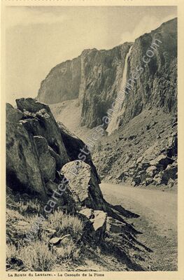 Carte postale ancienne Route du Lautaret — Le Monêtier-les-Bains (Hautes-Alpes)