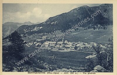 Carte postale ancienne Vue générale — Montgenèvre (Hautes-Alpes)