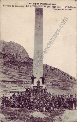 Carte postale ancienne L'Obélisque — Montgenèvre (Hautes-Alpes)