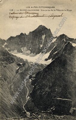 Carte postale ancienne Barre des Ecrins — Vallouise-Pelvoux (Hautes-Alpes)