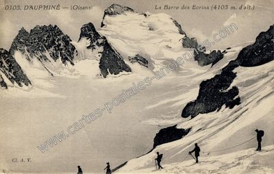 Carte postale ancienne Barre des Ecrins — Vallouise-Pelvoux (Hautes-Alpes)