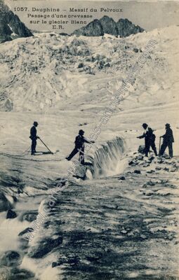 Carte postale ancienne Glacier Blanc — Vallouise-Pelvoux (Hautes-Alpes)