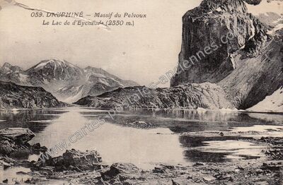 Carte postale ancienne Lac de l'Eychauda — Vallouise-Pelvoux (Hautes-Alpes)