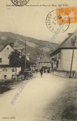 Carte postale ancienne Pont du Fosse — Saint-Jean-Saint-Nicolas (Hautes-Alpes)