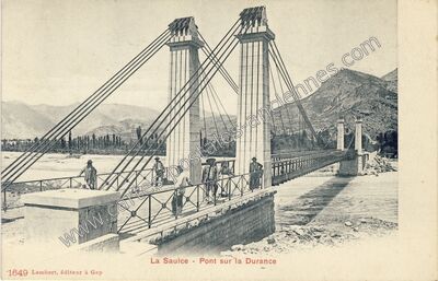 Carte postale ancienne Pont sur la Durance — La Saulce (Hautes-Alpes)