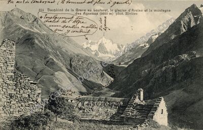 Carte postale ancienne Glacier d'Arsine — Villar-d'Arêne (Hautes-Alpes)
