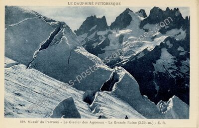Carte postale ancienne Glacier des Agneaux — Villar-d'Arêne (Hautes-Alpes)
