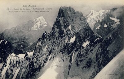 Carte postale ancienne Pic Gaspard — Villar-d'Arêne (Hautes-Alpes)