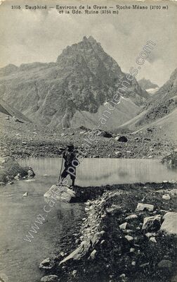 Carte postale ancienne Roche Meane — Villar-d'Arêne (Hautes-Alpes)