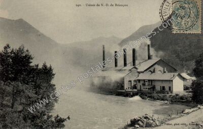 Carte postale ancienne Usines de N.-D — Briançon (Hautes-Alpes)