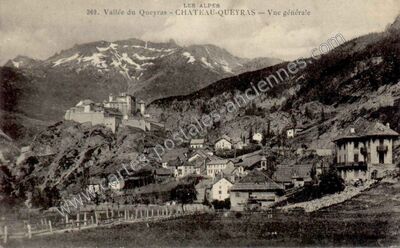 Carte postale ancienne Chateau Queyras — Château-Ville-Vieille (Hautes-Alpes)