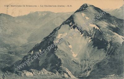 Carte postale ancienne Le Chaberton — Montgenèvre (Hautes-Alpes)